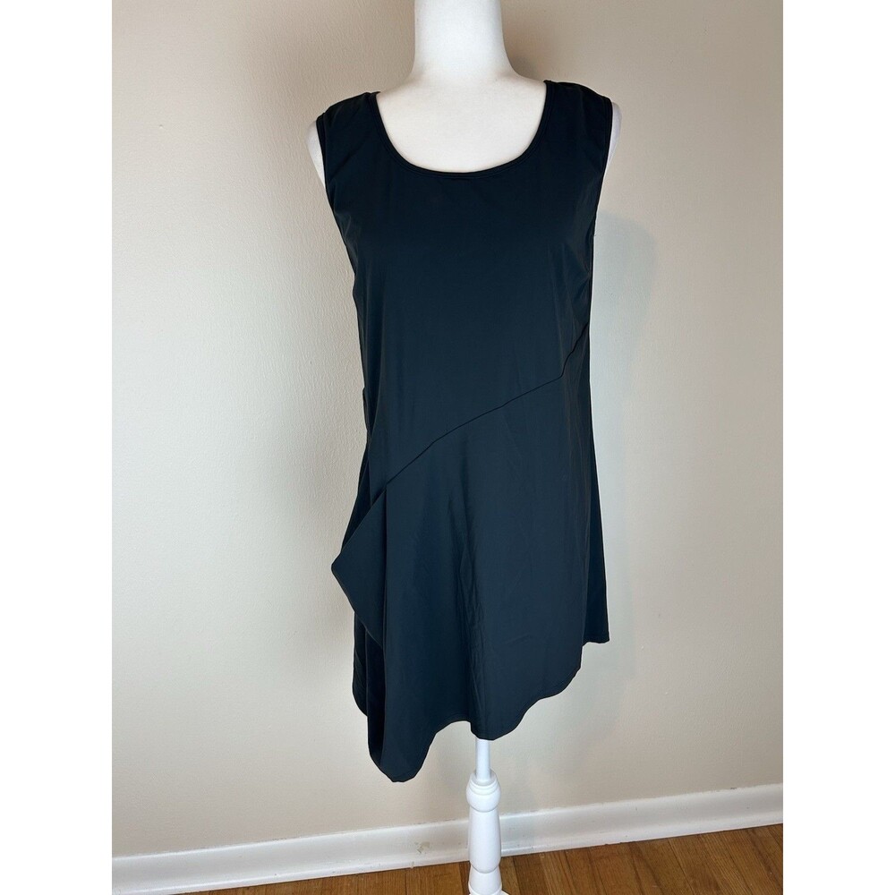 Spirit House S Black Shirt Tunic Dress Lagenlook Asymmetrical Artsy Minimalist